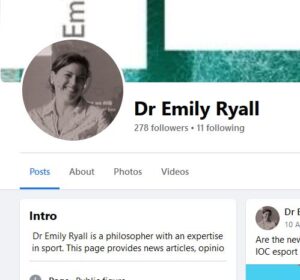 Thumbnail image of Dr Emily Ryall's Facebook page